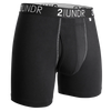 2UNDR Swing Shift Boxer in Black/Grey