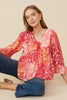 Pink Flutter Sleeve Top