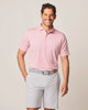 Johnnie-O Michael Striped Jersey Performance Polo