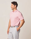 Johnnie-O Michael Striped Jersey Performance Polo