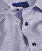 David Donahue Blue and Purple Micro Dobby Dress Shirt