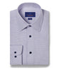 David Donahue Blue and Purple Micro Dobby Dress Shirt