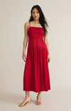 Z Supply Helene Luxe Sheen Smocked Maxi Dress