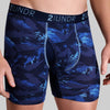 2UNDR Swing Shift Boxer in Blue Storm