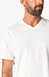 34 Heritage Deconstructed V-Neck White Tee Shirt